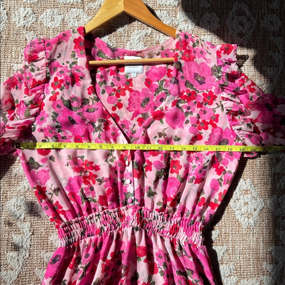 Misa Pink Ruffle Dress